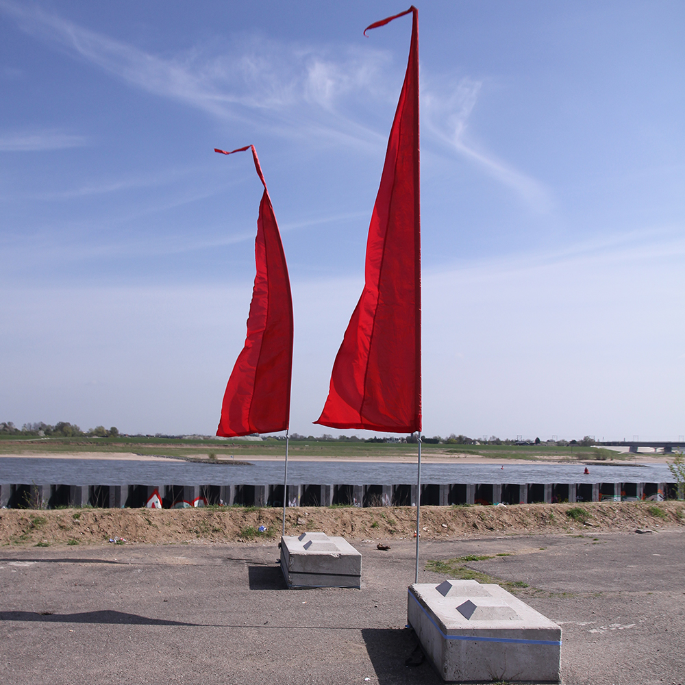 Razor flag - Double red